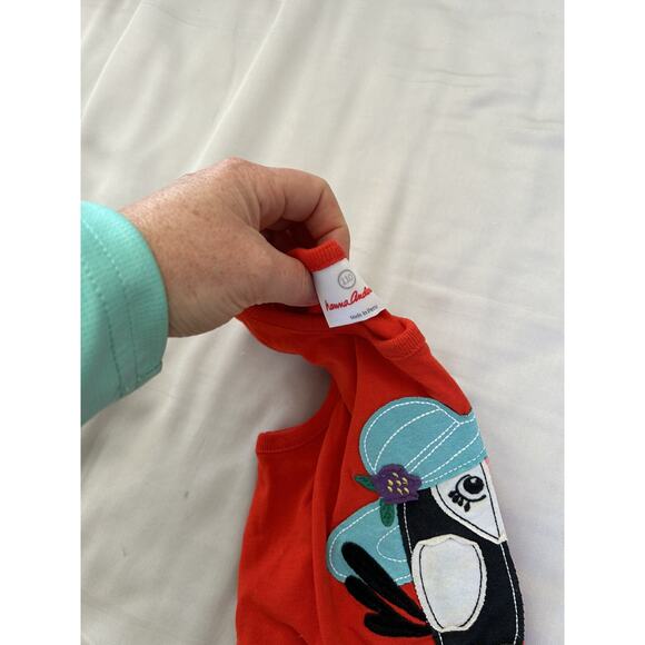 Hanna Andersson Red Toucan Shirt size 110 - Picture 3 of 3